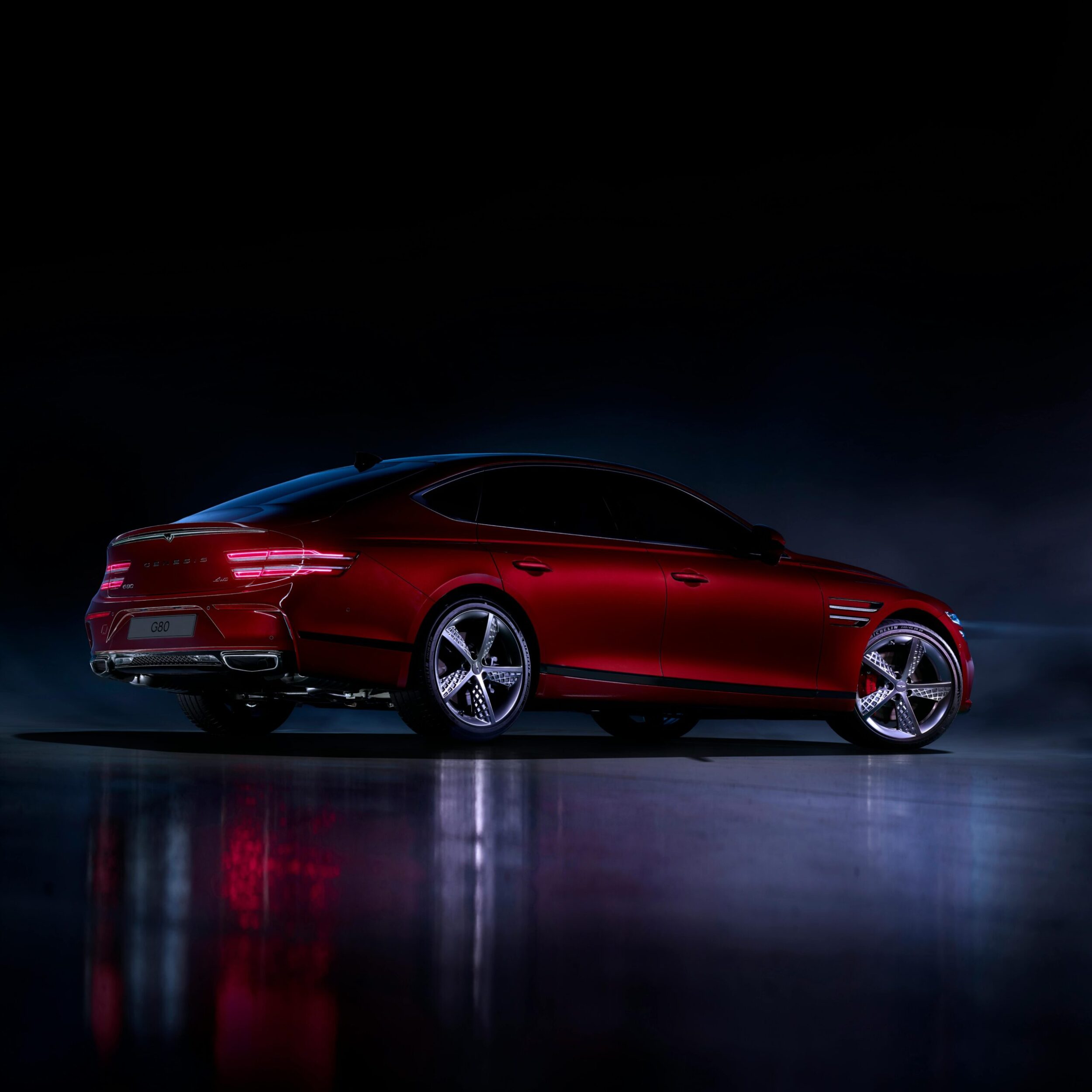Performance Coupe — Red, low profile, studio lighting